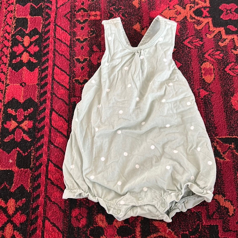 9-12 month polka dot bubble romper